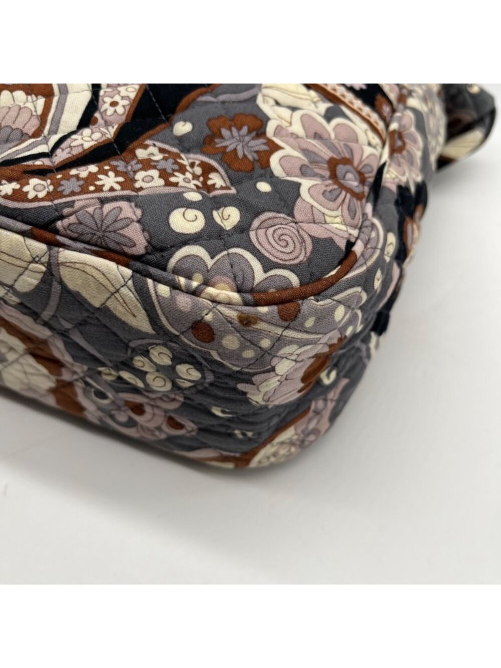 Stephanie Dawn Cocoa Beach Gray Pattern Fabric Crossbody Bag - Picture 7 of 11